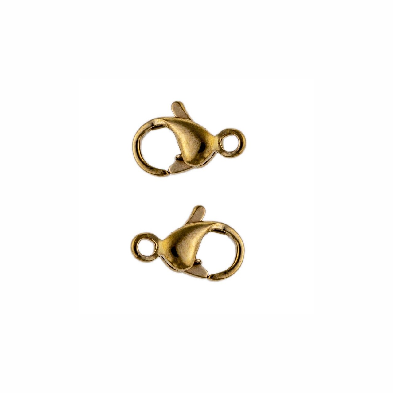 Permanent Waterproof Gold Stainless Steel DIY Jewelry Making (Lobster Claw Clasp 9x5mm) (Package of 2)